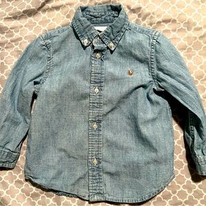 Ralph Lauren denim toddler button up dress shirt